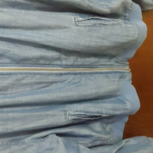 American Eagle Outfitters Light Blue Soft Denim Zip Jacket Size XL - Picture 4 of 9